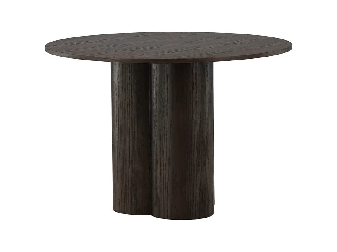 Table à Manger Ronde "Olivia" 110cm Marron