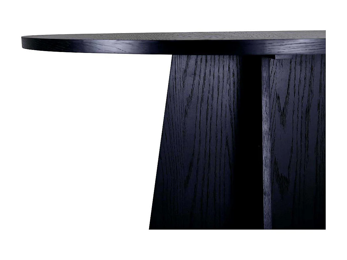 Table à Manger Ronde "Bootcut" 110cm Noir