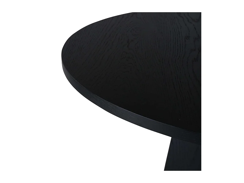 Table à Manger Ronde "Bootcut" 110cm Noir
