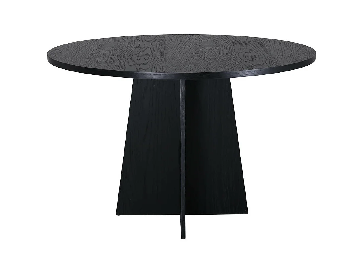 Bootcut Esstisch Ø110cm schwarz.