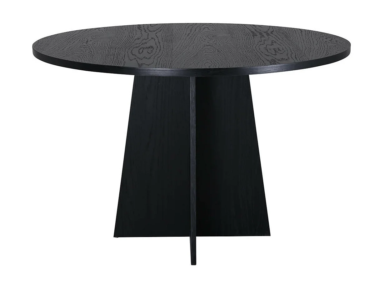 Table à Manger Ronde "Bootcut" 110cm Noir