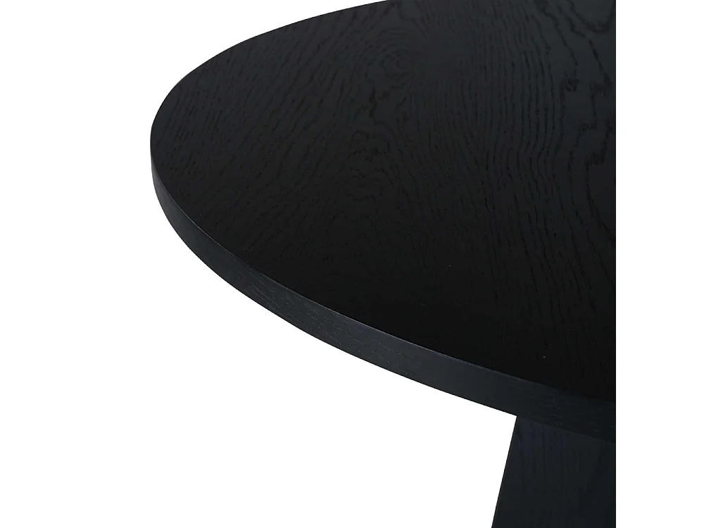 Table à Manger Ronde "Bootcut" 110cm Noir