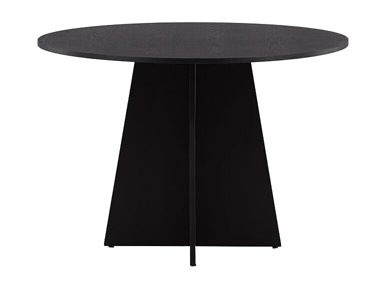 Bootcut eetkamertafel Ø110cm zwart.