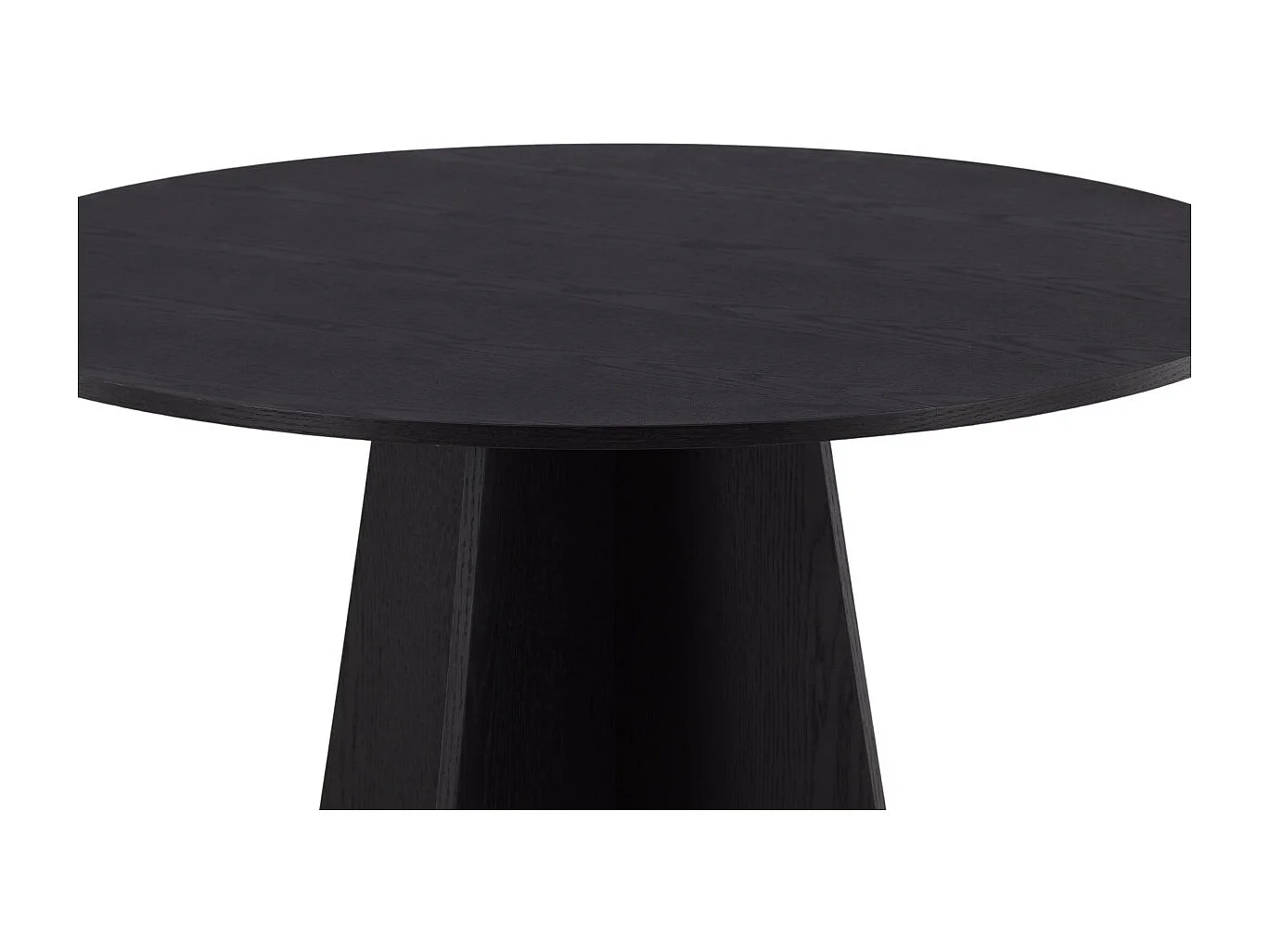 Bootcut eetkamertafel Ø110cm zwart.