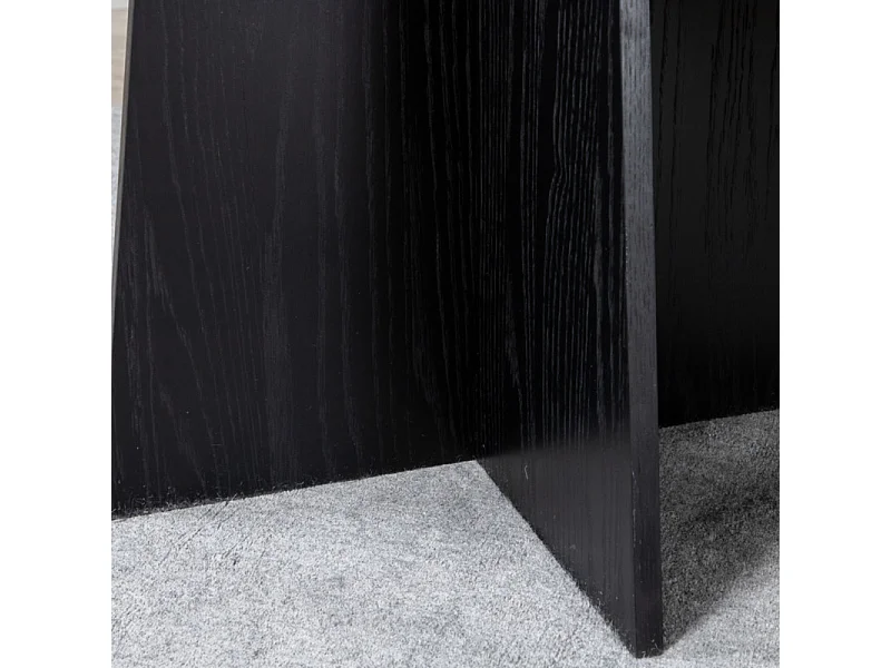 Bootcut Esstisch Ø110cm schwarz.
