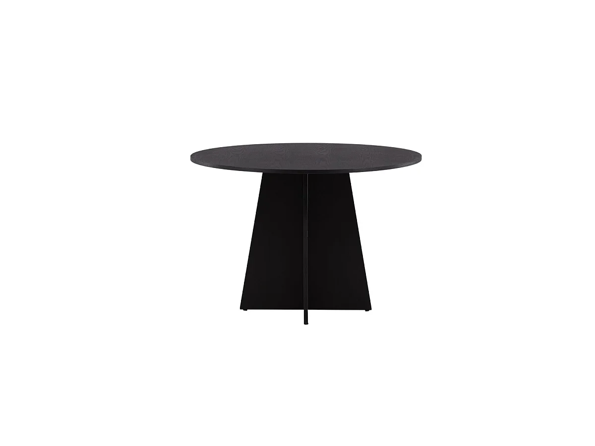 Table à Manger Ronde "Bootcut" 110cm Noir