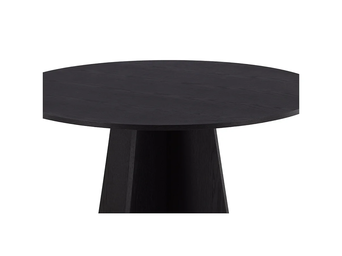 Table à Manger Ronde "Bootcut" 110cm Noir
