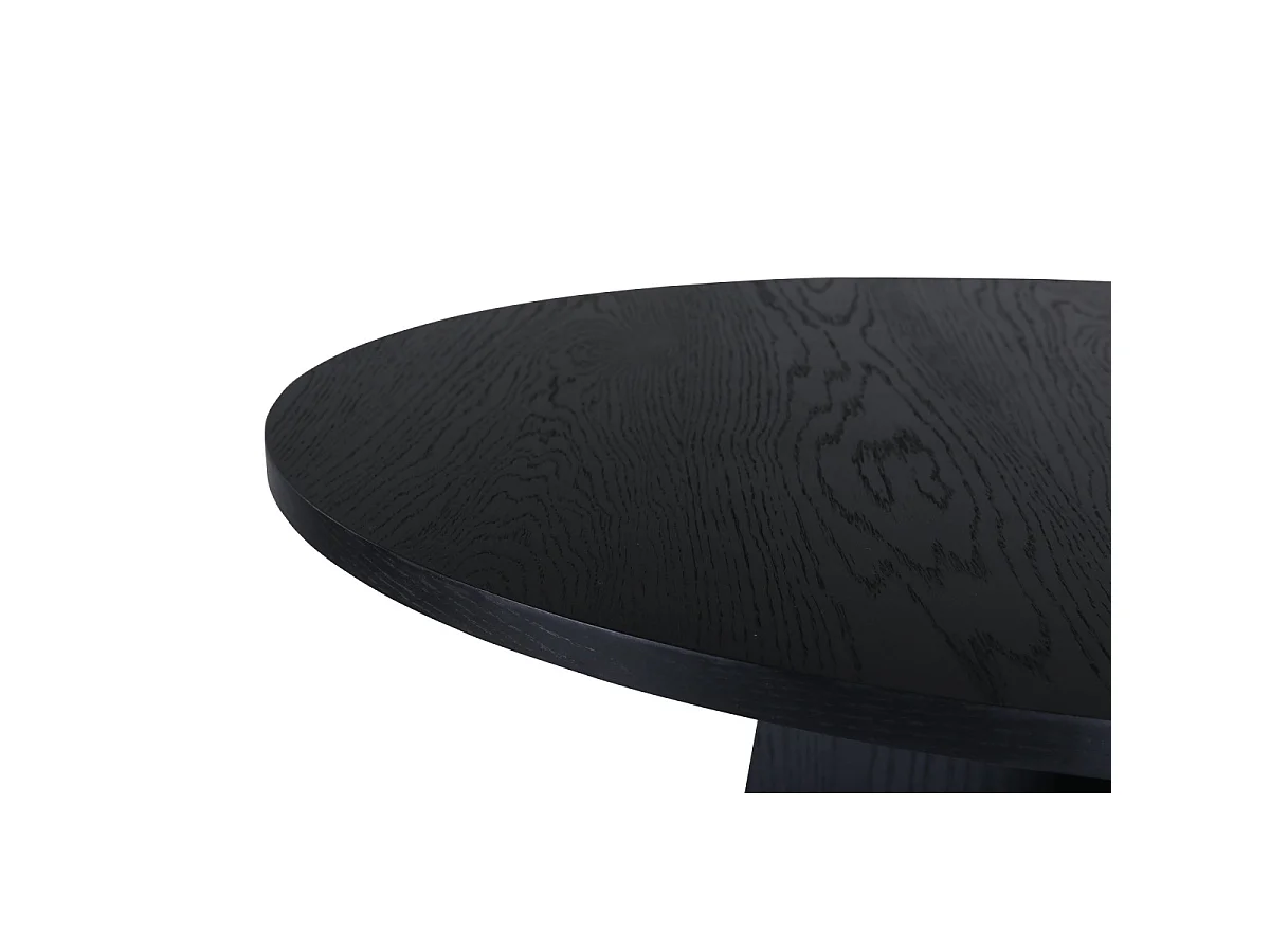 Table à Manger Ronde "Bootcut" 110cm Noir