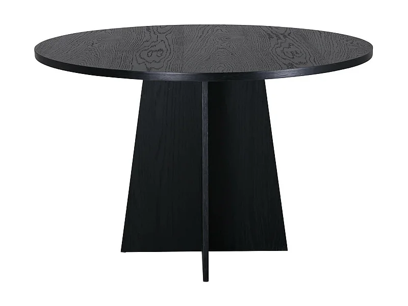 Bootcut Esstisch Ø110cm schwarz.