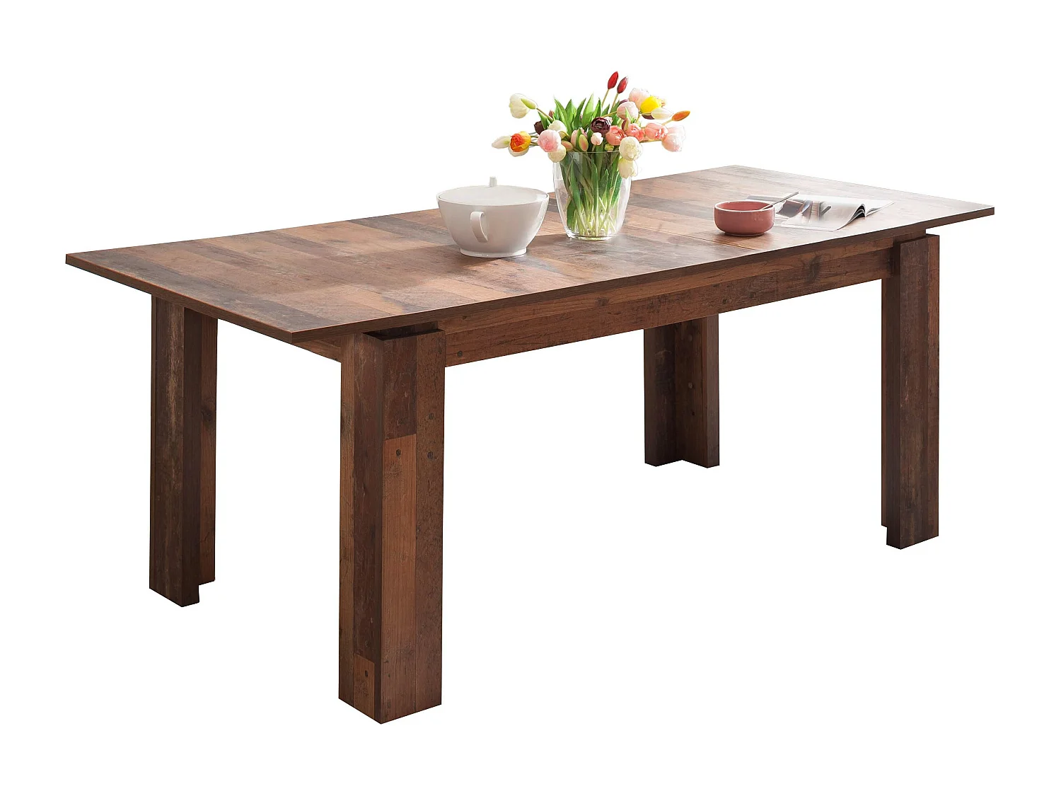 Koryne uitschuifbare eettafel 160/200 cm rustiek eiken