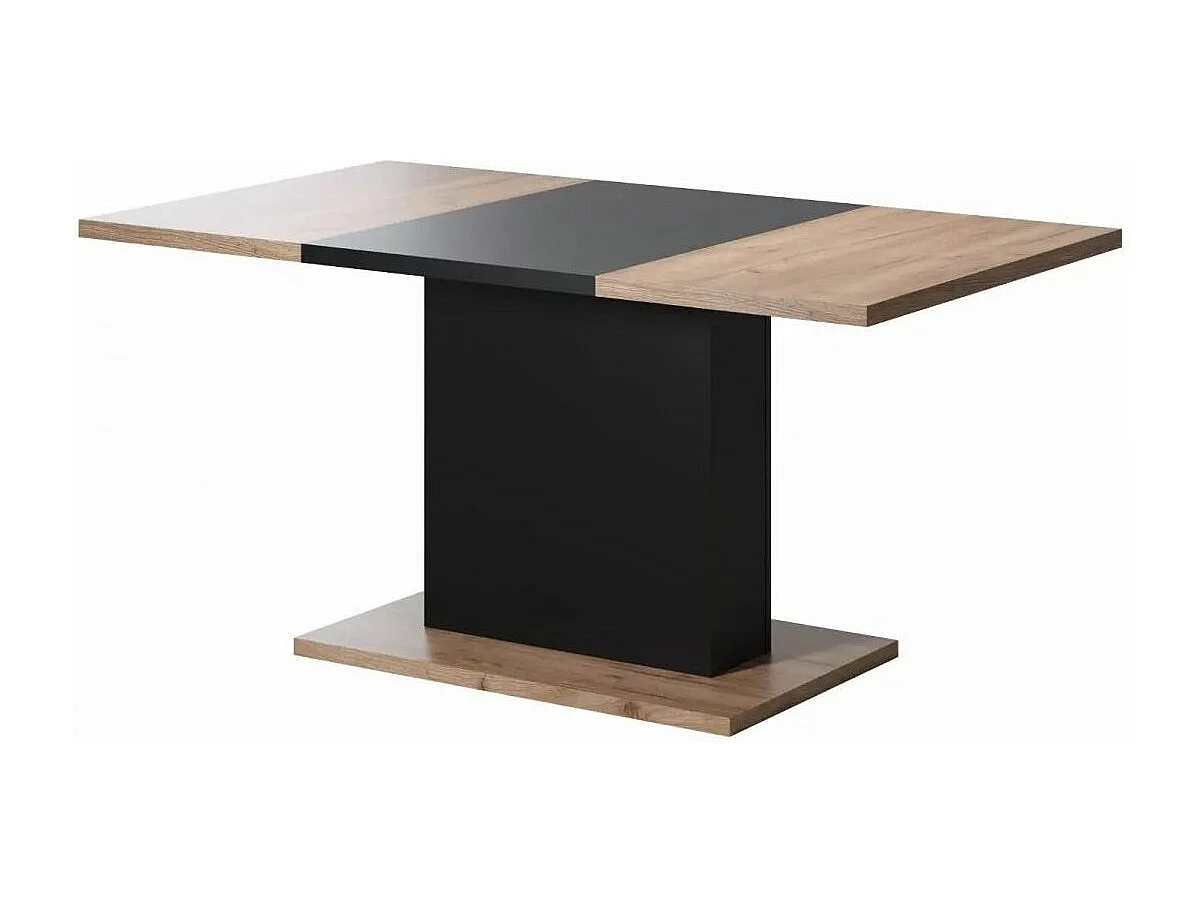 Table à manger en bois de chêne bicolore Paula L 160cm