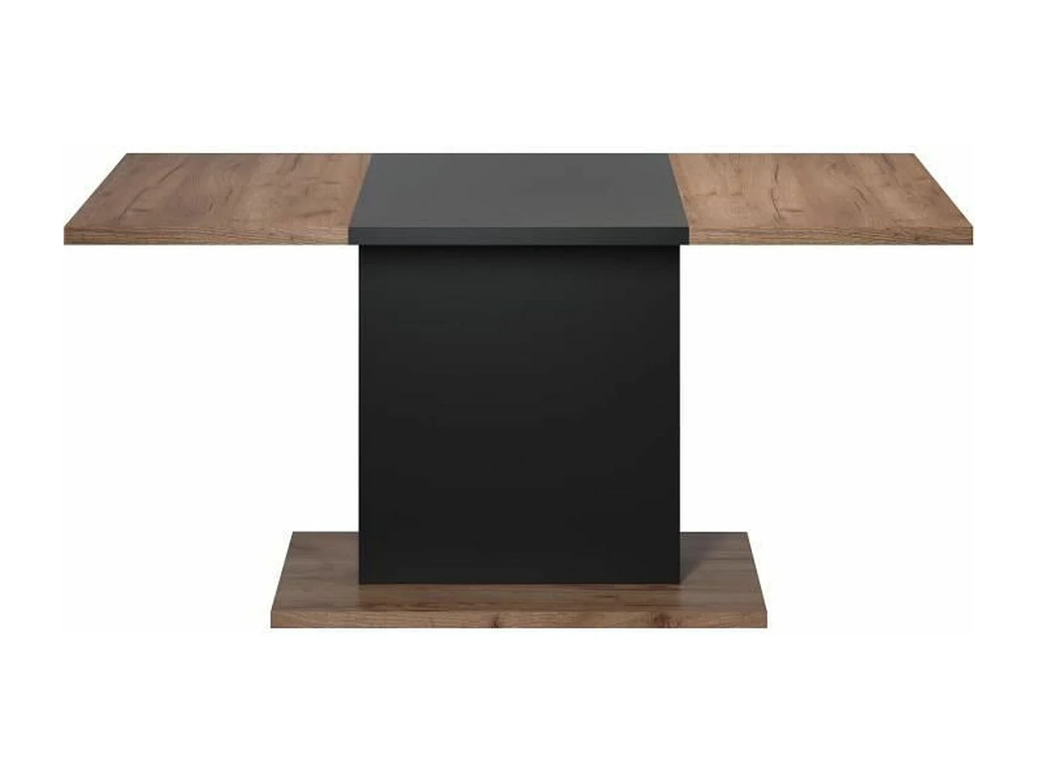 Table à manger en bois de chêne bicolore Paula L 160cm