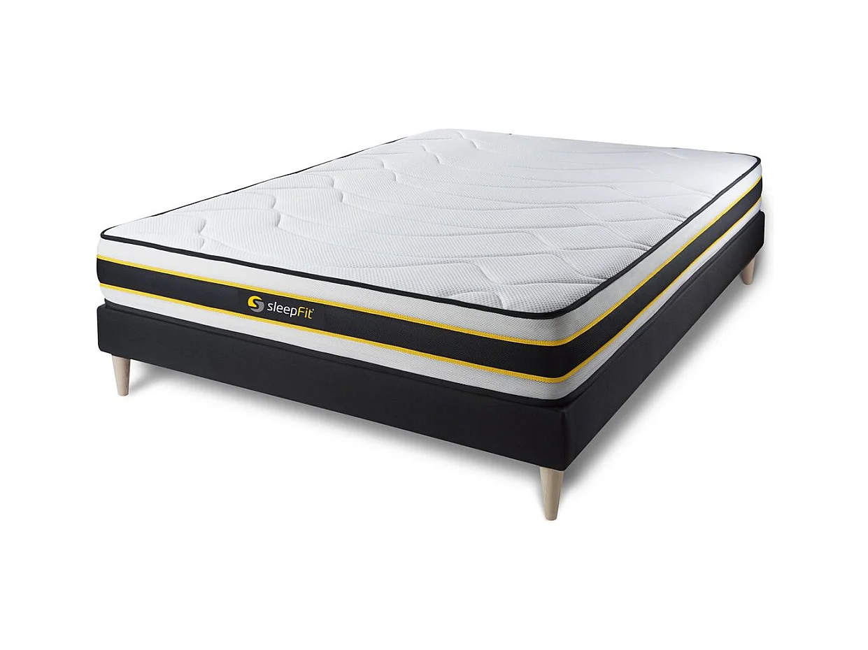 Ensemble sommier + matelas FLEXY ressorts ensachés et mémoire de forme 160x200