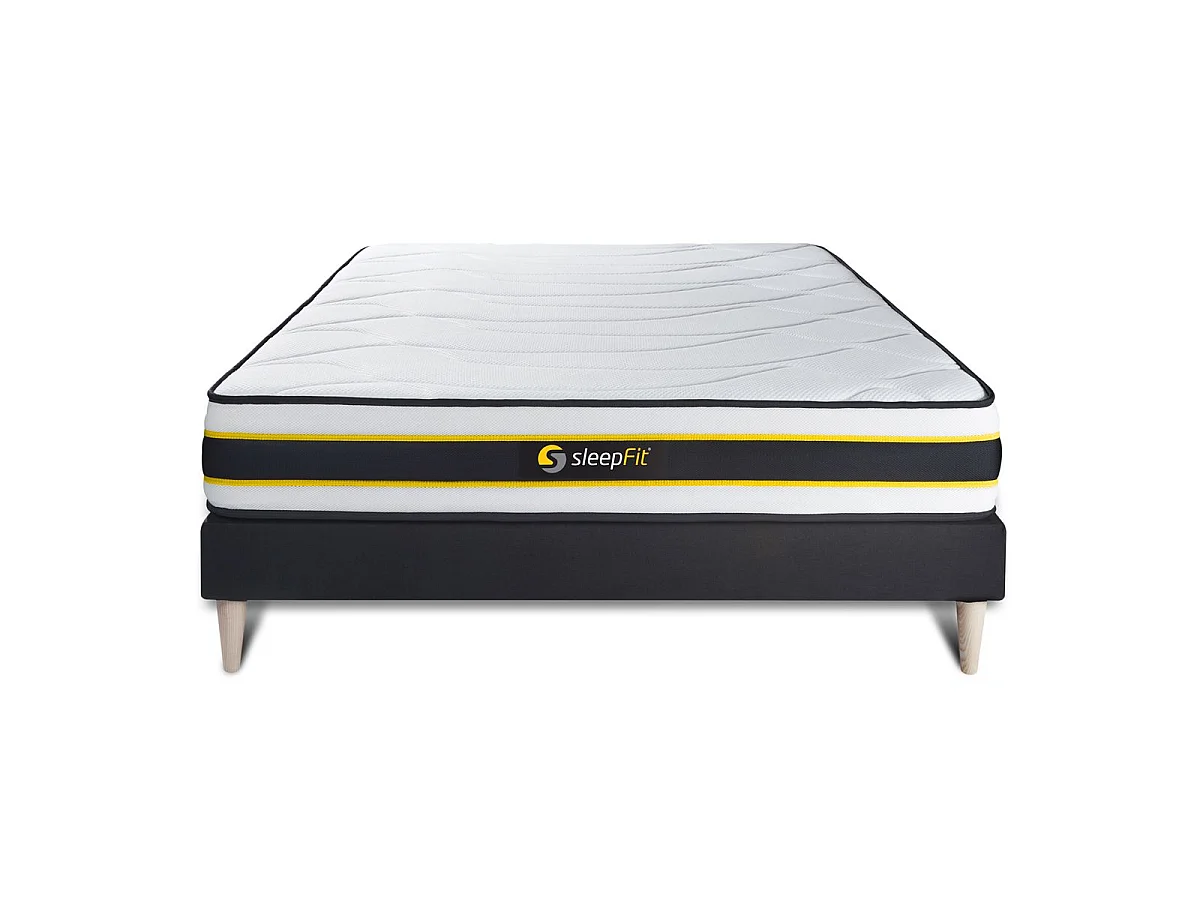 Ensemble sommier + matelas FLEXY ressorts ensachés et mémoire de forme 160x200