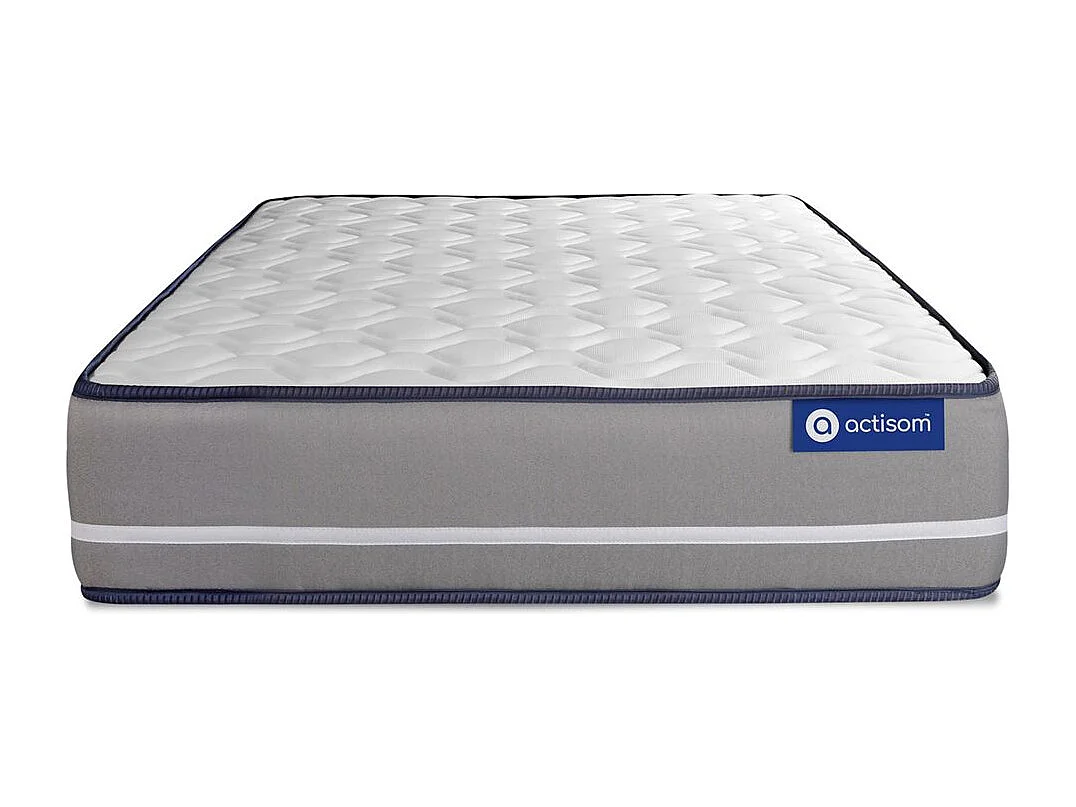 Ensemble matelas Latex + mémoire de forme ACTILATEX PUR 90x190cm 3zones de confort + sommier KIT blanc