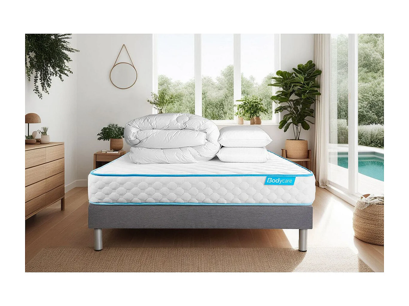 Pack BODYONE 160x200 + 2 oreillers mémoire de forme