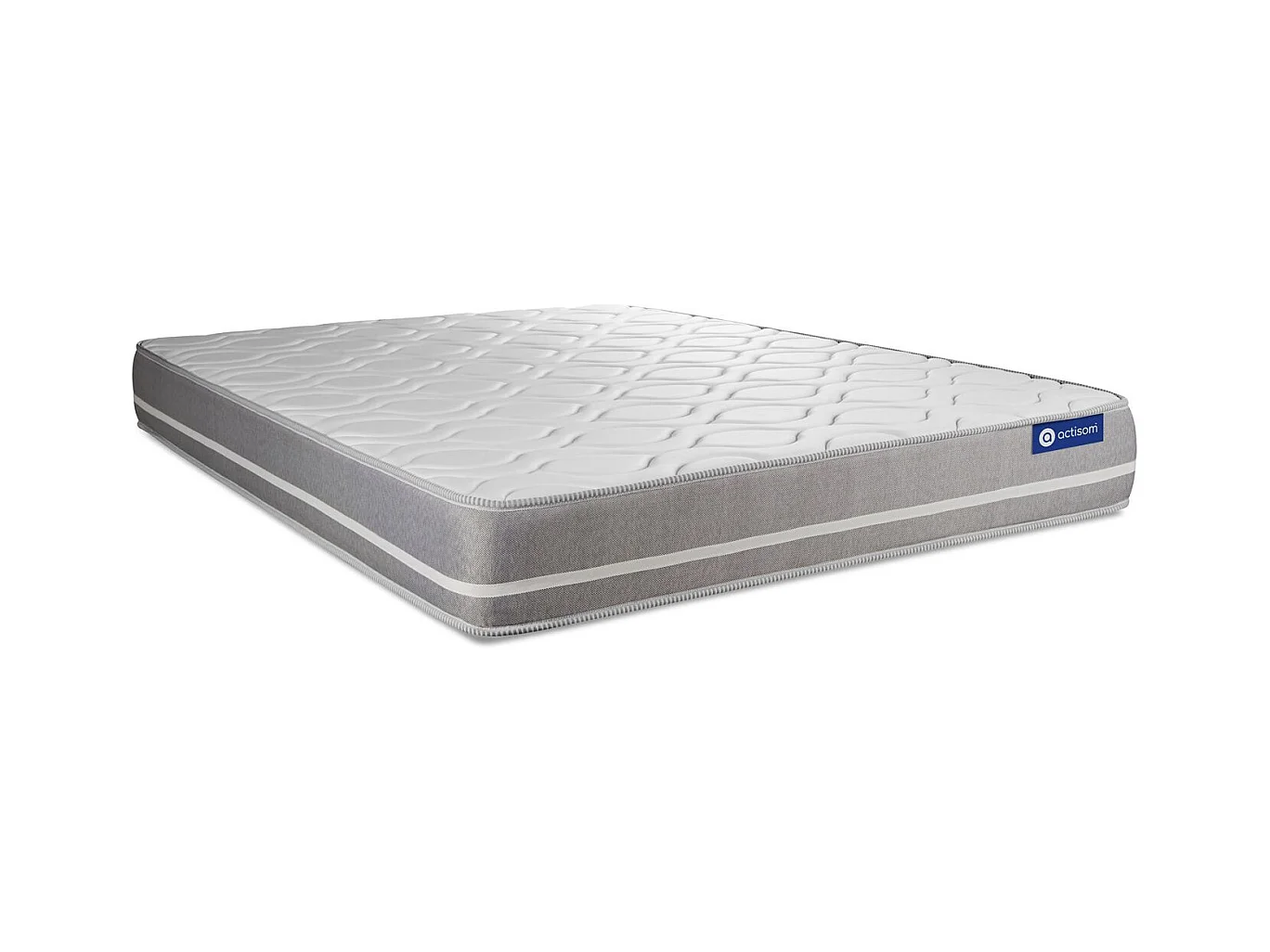 Ensemble matelas Mémoire de forme ACTIMEMO TOUCH 160x200 3zones de confort + sommier KIT blanc