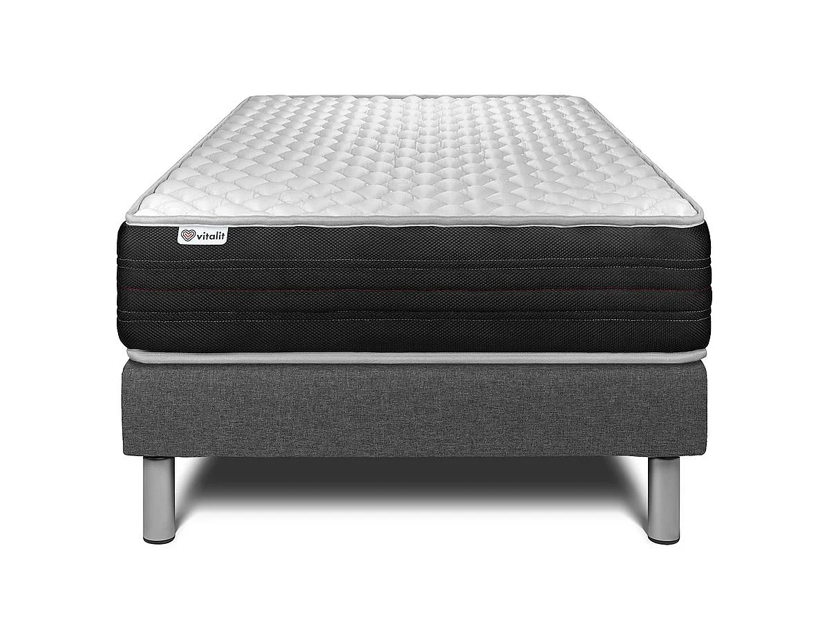 Matratzenset VITAL MEMO ONE 90 x 200 cm Bettrahmen Kit grau