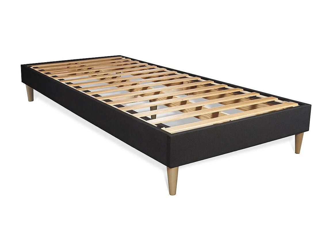 Ensemble Matelas à mémoire de forme Nottingham 90x190 sommier KIT noir