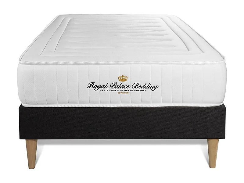 Ensemble Matelas à mémoire de forme Nottingham 90x190 sommier KIT noir