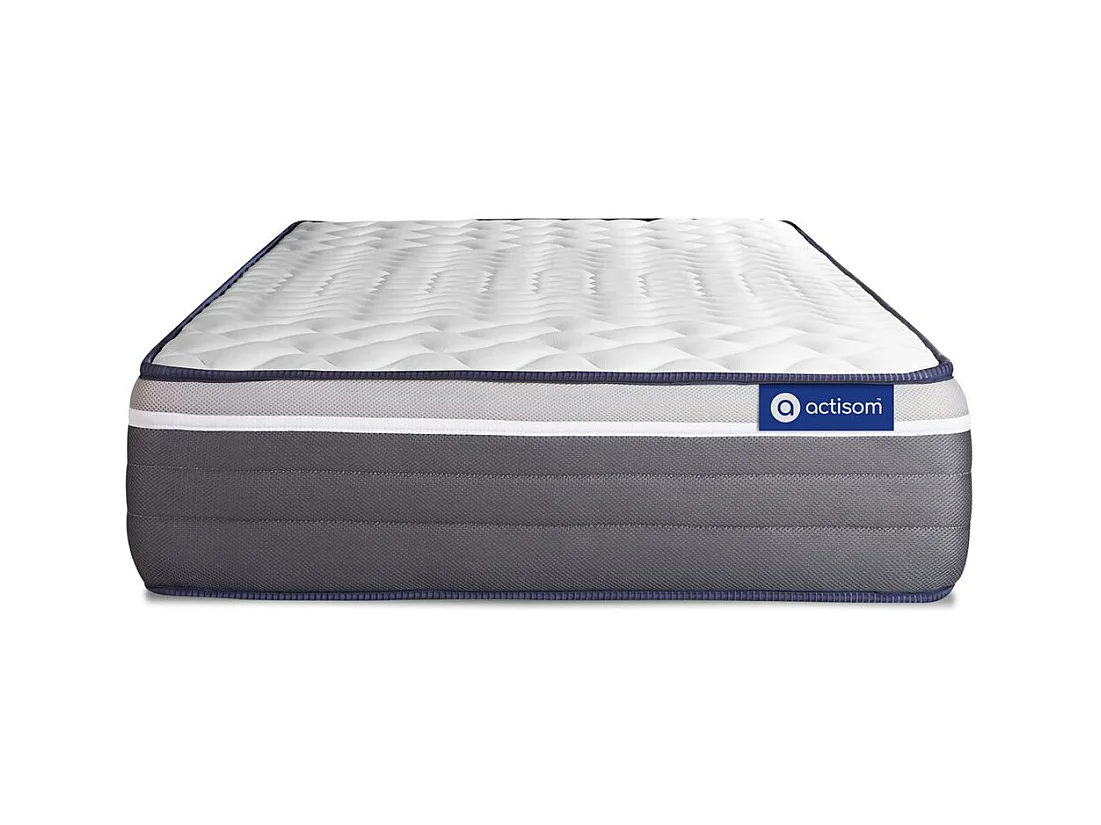 Lattenbodem en Actiflex plus matras 90x190cm , matrasdikte : 26 cm , pocketveren en traagschuim , zeer stevig, 7 comfortzones