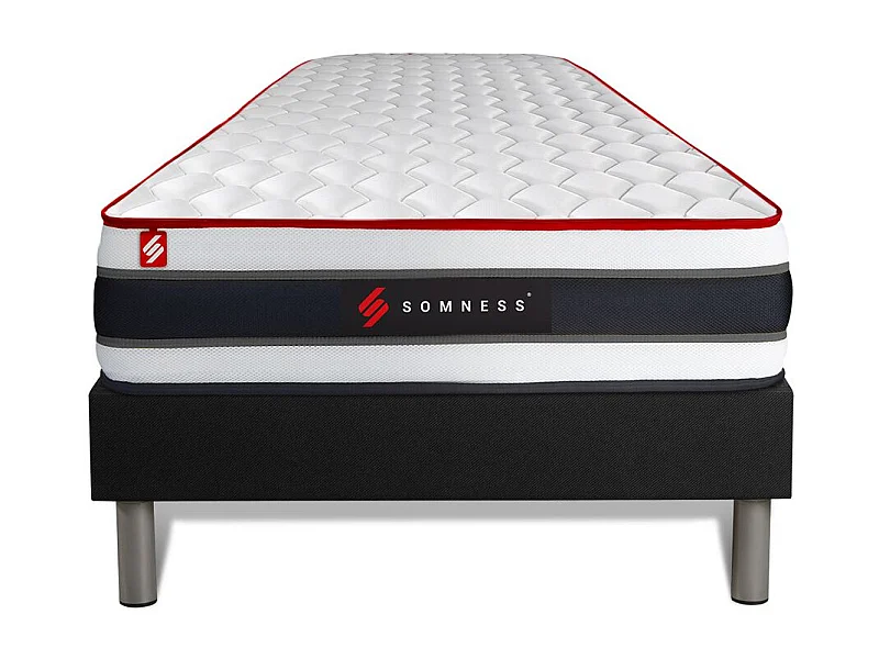 Ensemble sommier + matelas ENERGY ressorts ensachés et mémoire de forme 90x200