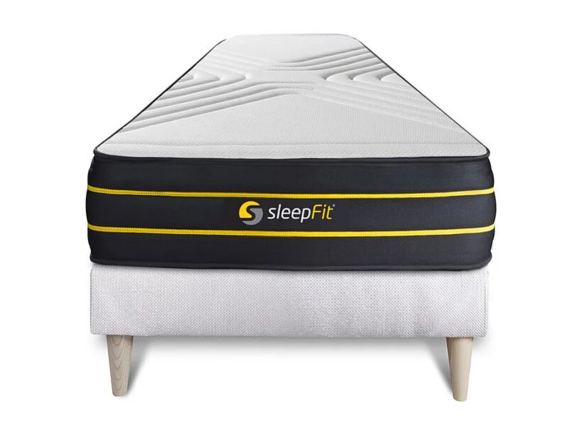 Ensemble 90x190 matelas ULTRA + sommier kit blanc
