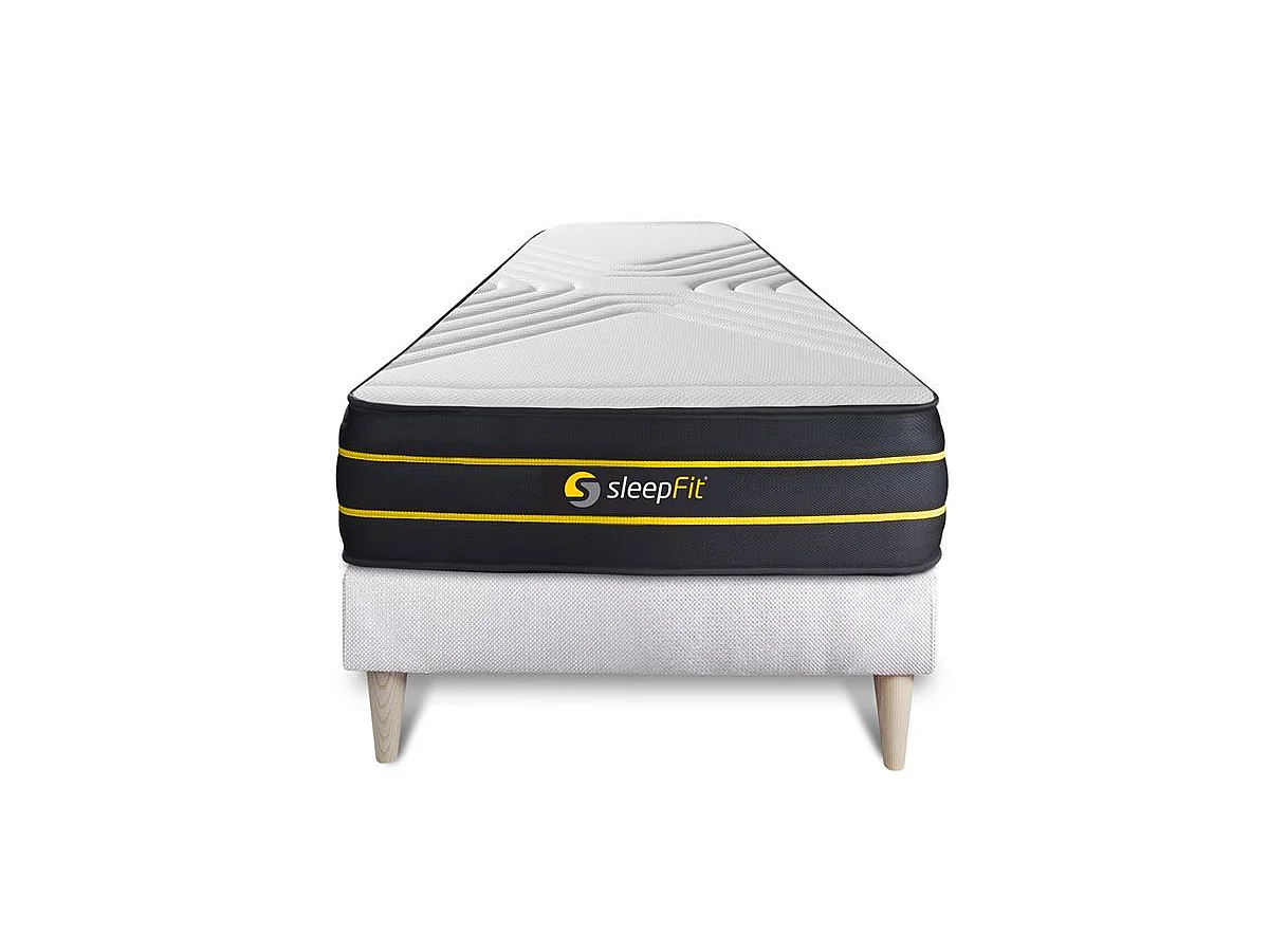Ensemble 90x190 matelas ULTRA + sommier kit blanc