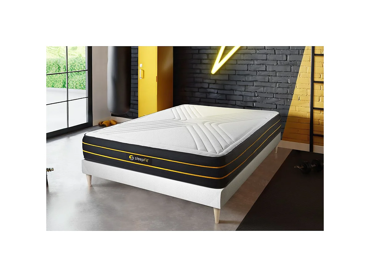 Ensemble 90x190 matelas ULTRA + sommier kit blanc