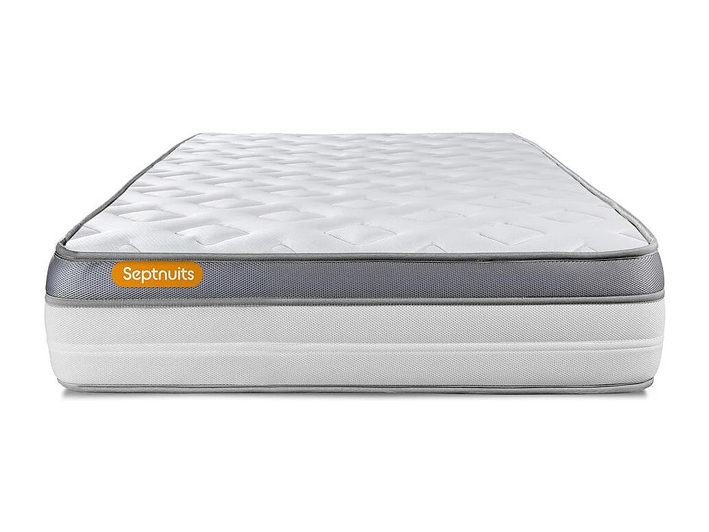 Matelas + sommier kit blanc 90x190 Memo Zen Mousse à mémoire de forme MAXI épaisseur