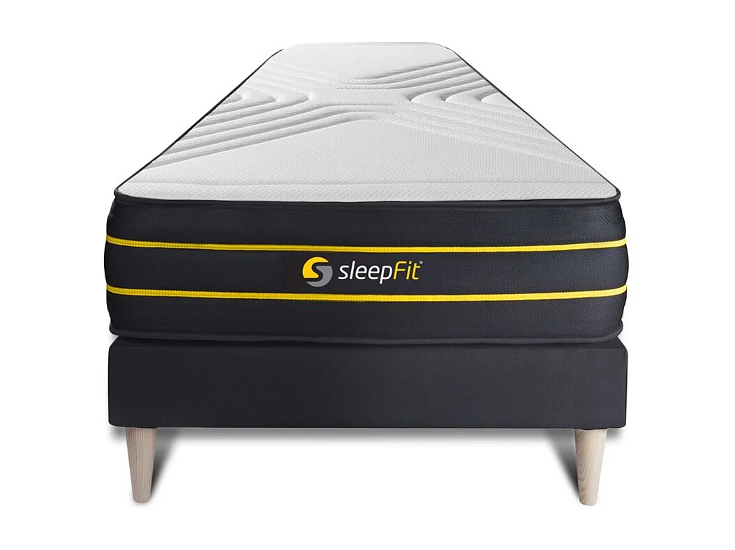 Ensemble 90x200 matelas ULTRA + sommier kit noir