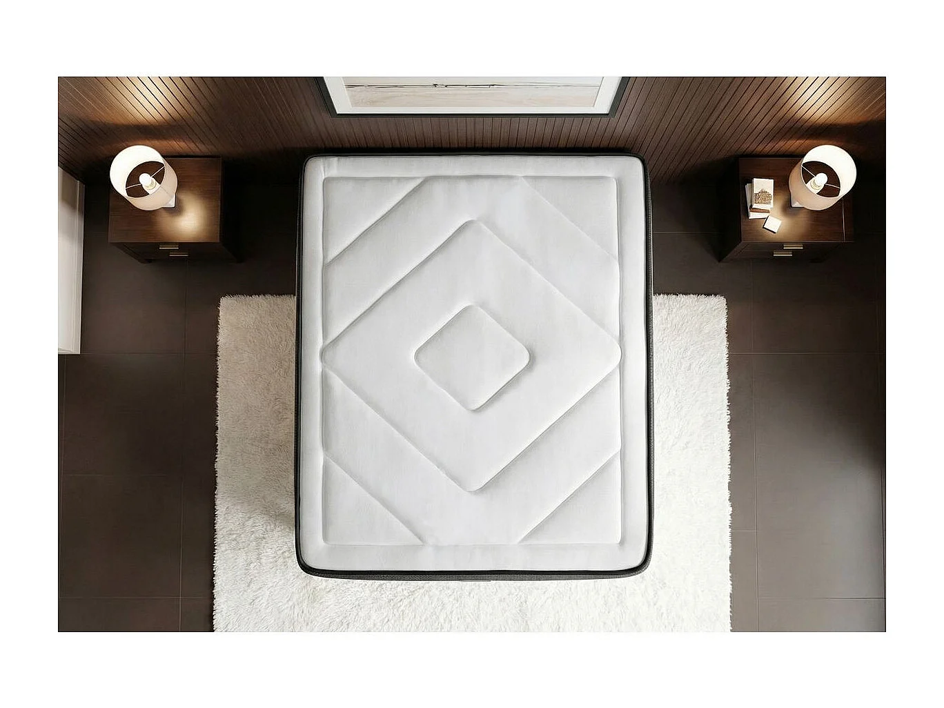 Ensemble Exclusive 200 x 200 cm double sommier noir