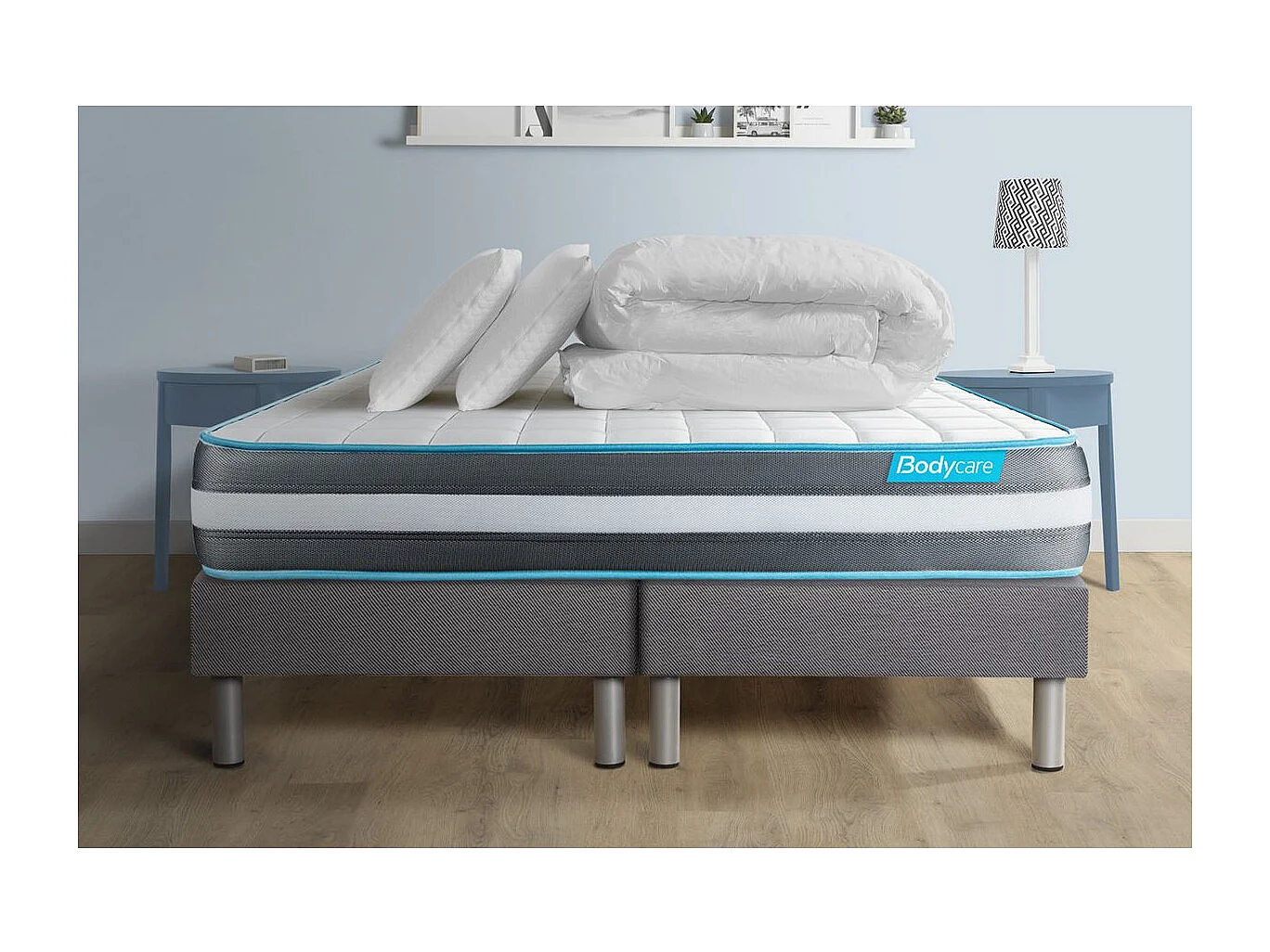 PACK BODYFORM 160x200 Mémoire de forme 3 zones + 2 oreillers + couette