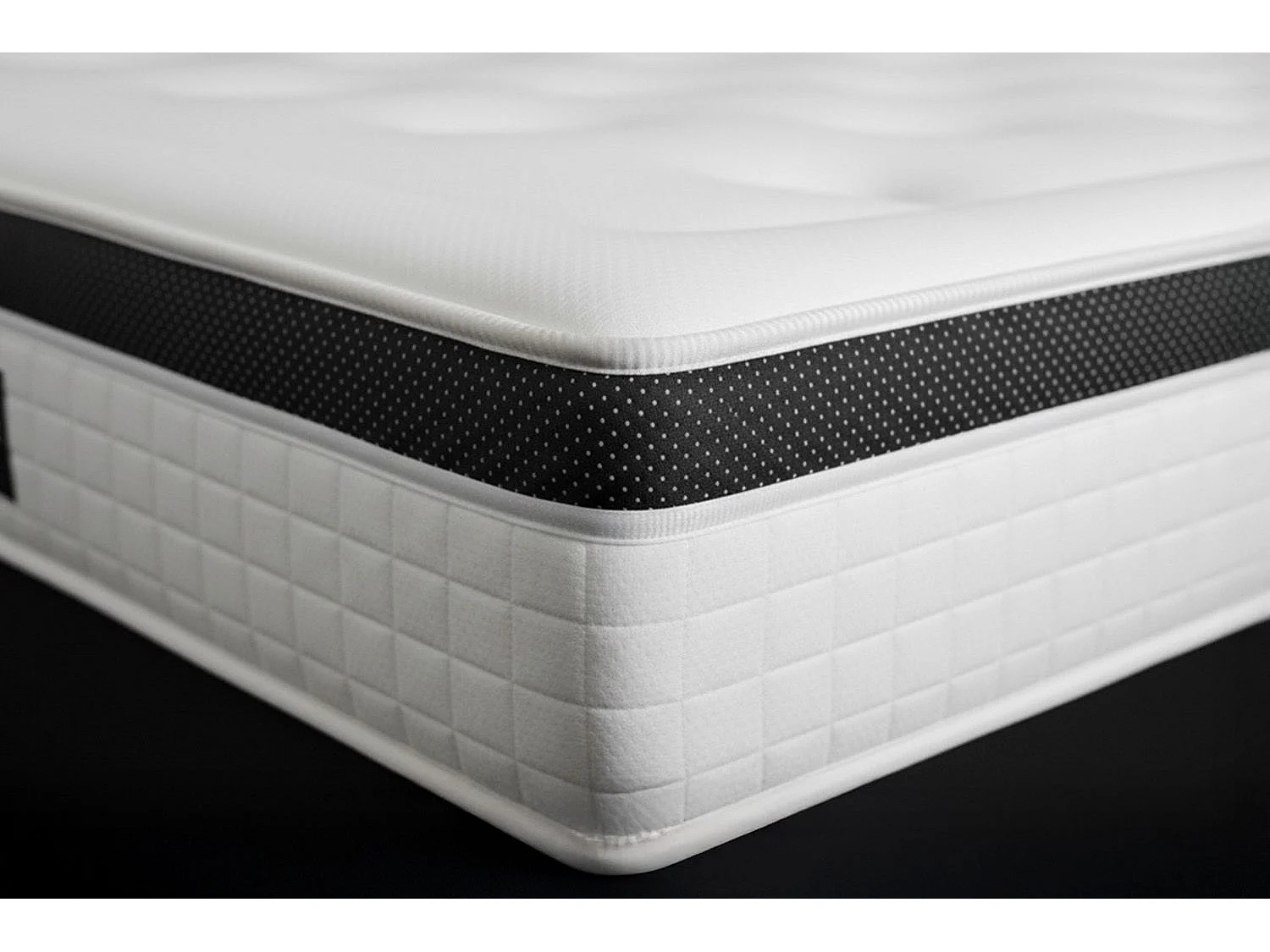 Ensemble Privilège 90x200 Mémoire de forme 5 zones sommier noir