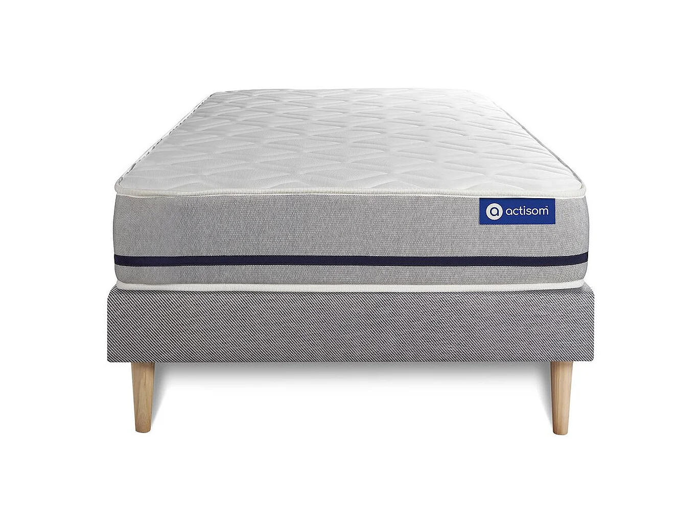 Lattenbodem en Actiflex soft matras 90x200cm , matrasdikte : 20 cm , pocketveren , vrij stevig, 3 comfortzones