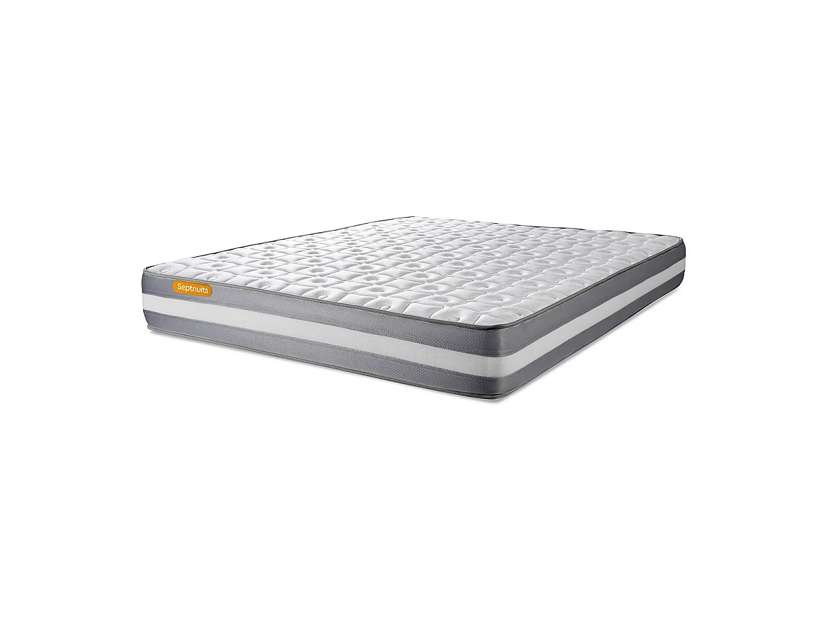Matelas + sommier kit gris 180x200 Memo Plus Mémoire de forme