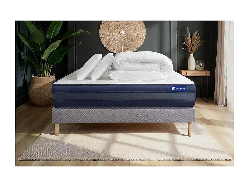 Compleet bedpakket - Matras 200x200 cm + Lattenbodem (set) + 2 kussens + Dekbed - Actiflex Tech