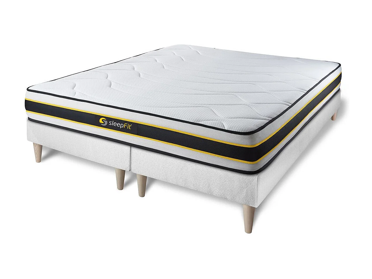 Ensemble double sommier + matelas FLEXY ressorts ensachés et mémoire de forme 160x200