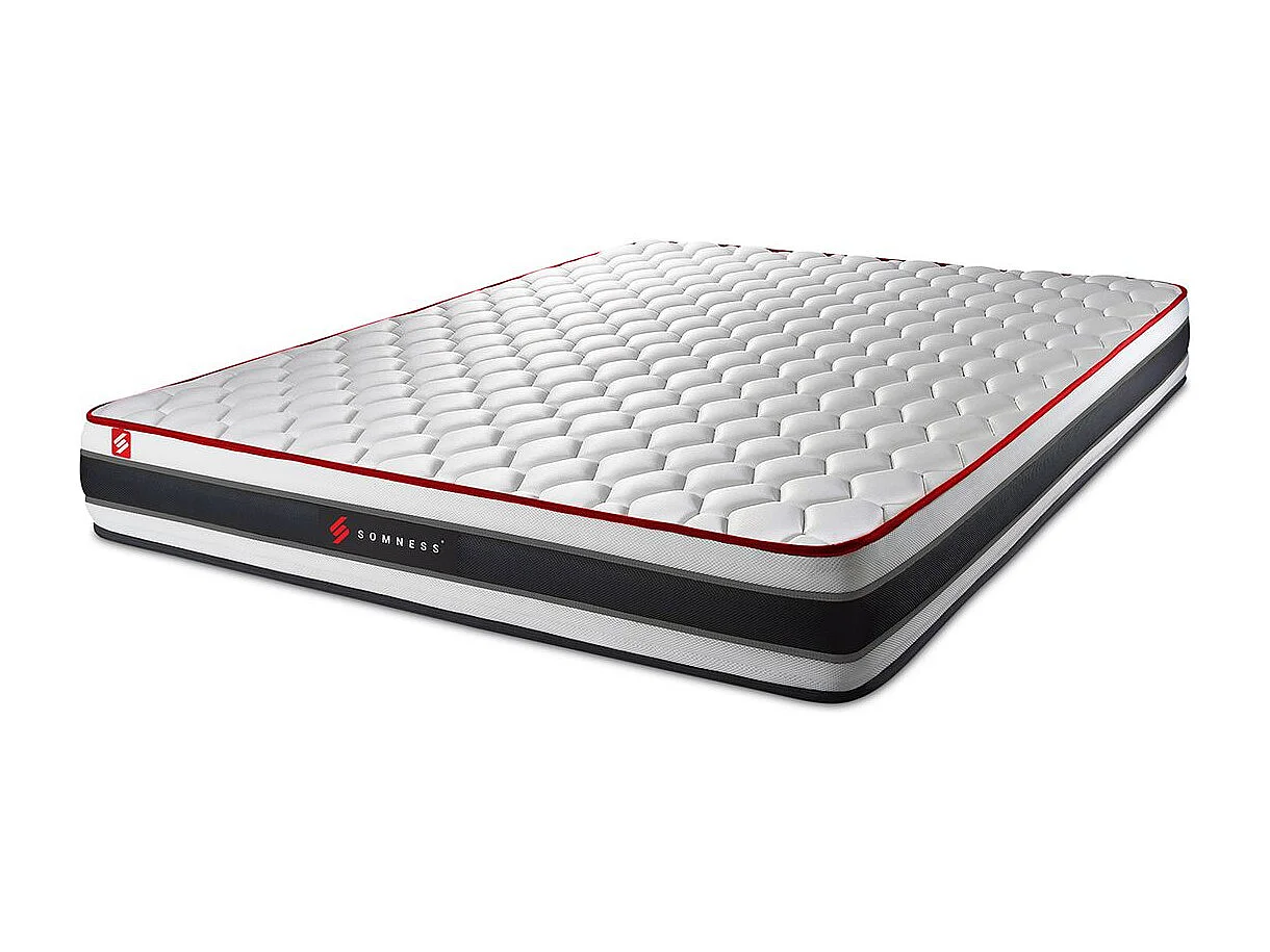 Ensemble double sommier + matelas ENERGY ressorts ensachés et mémoire de forme 200x200