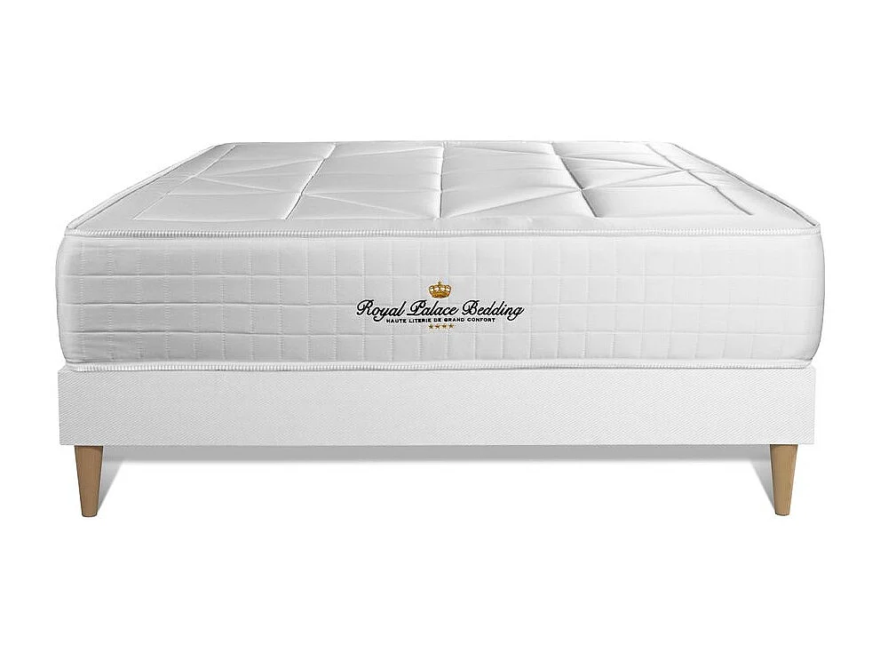 Ensemble matelas ressorts ensachés + mémoire de forme maxi épaisseur Windsor 140x200