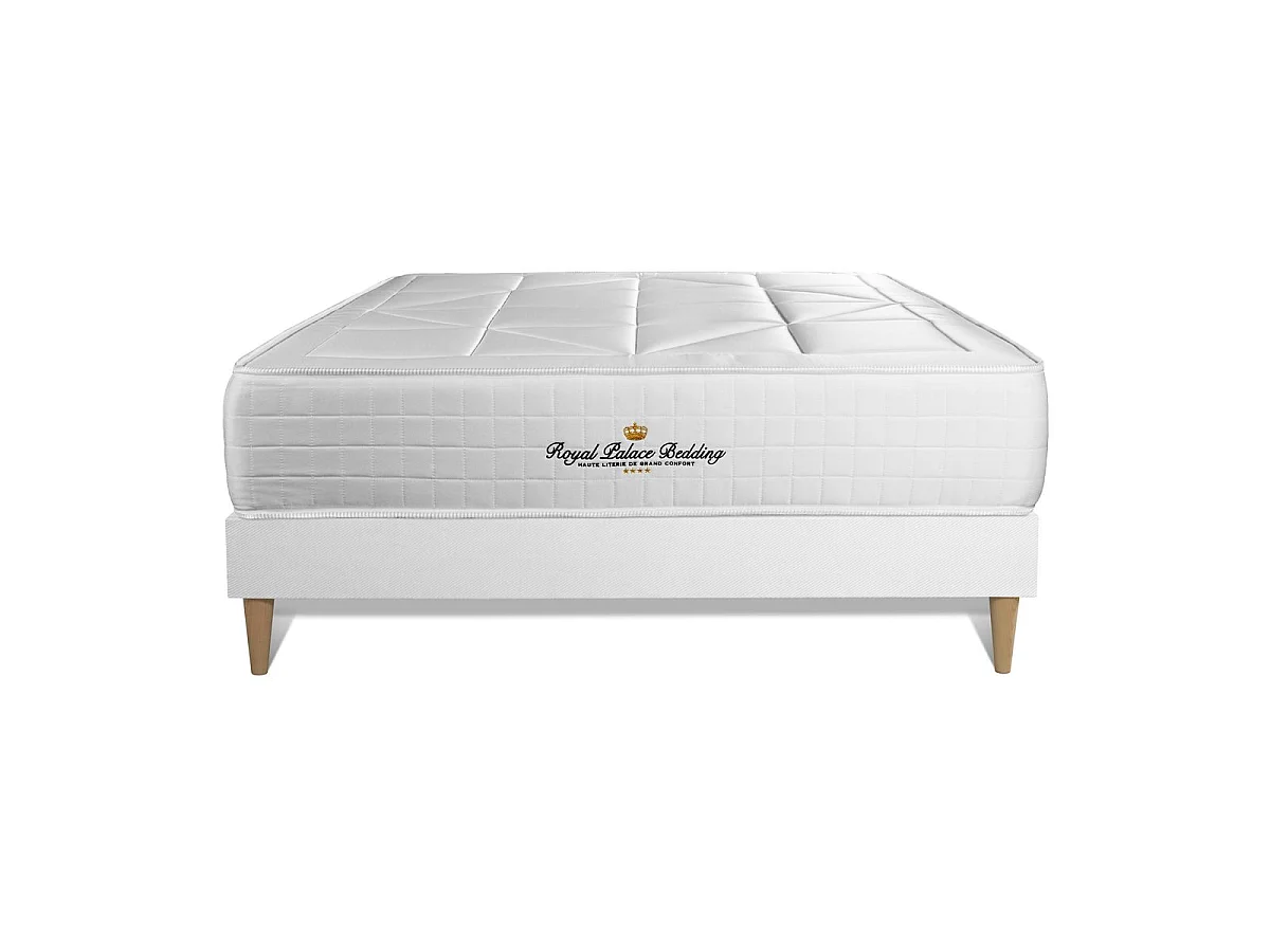 Ensemble matelas ressorts ensachés + mémoire de forme maxi épaisseur Windsor 140x200