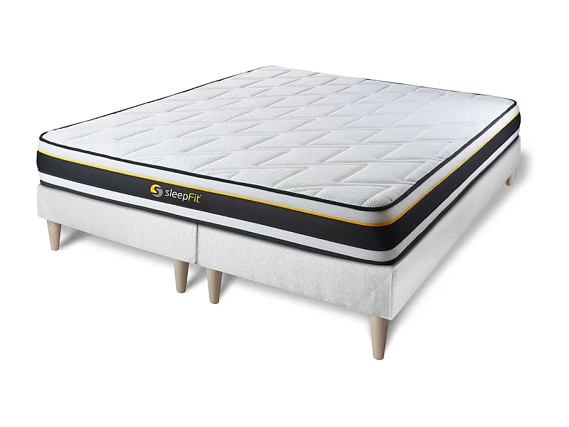 Ensemble double sommier 90x200 + matelas SOFT 180x200