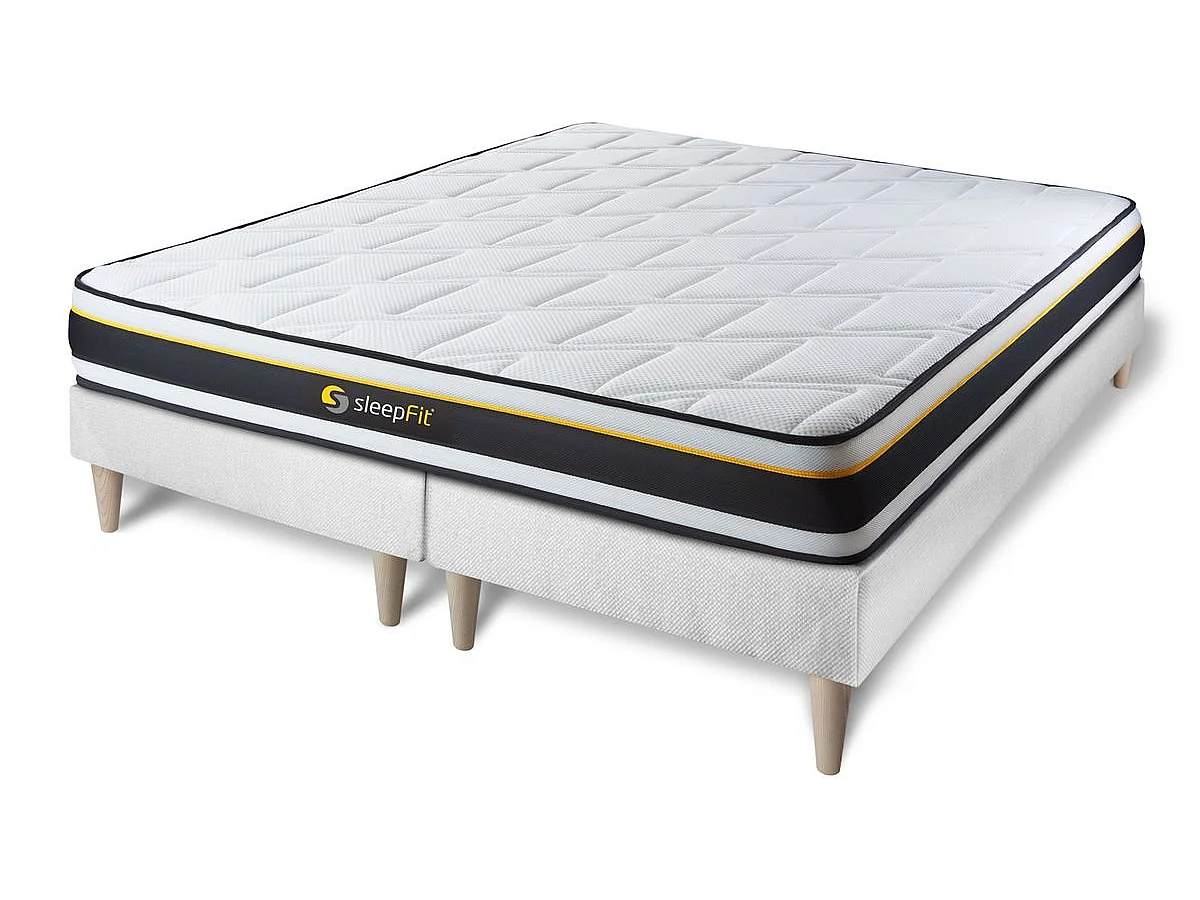 Ensemble double sommier 90x200 + matelas SOFT 180x200