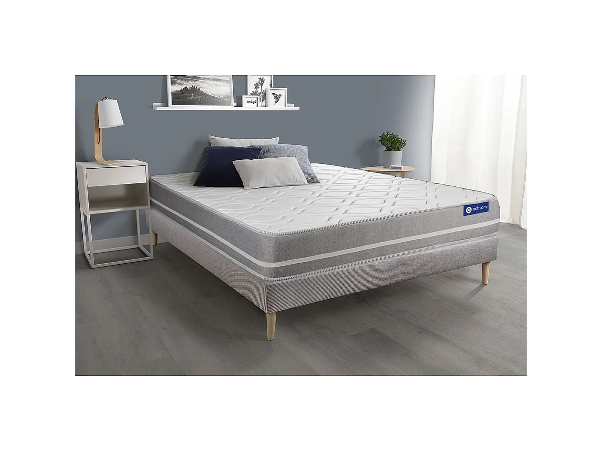 Lattenbodem en Actiflex touch matras 90x190cm , matrasdikte : 20 cm , pocketveren , gebalanceerd, 3 comfortzones