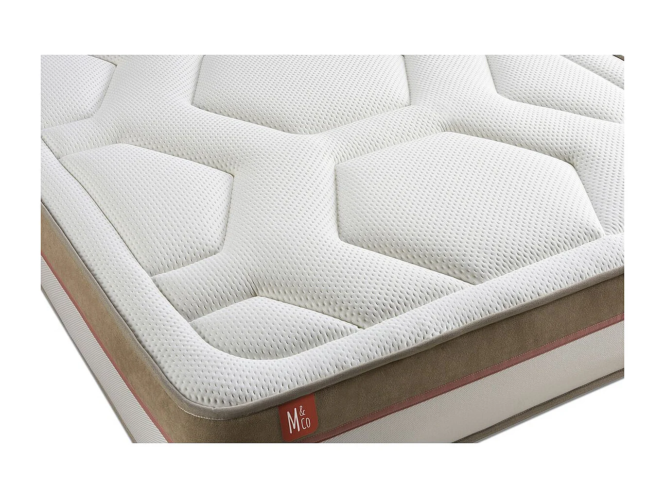 Ensemble LE COSY 90x190cm Mémoire de forme 7 zones de confort - Ep. 30cm + sommier Beige