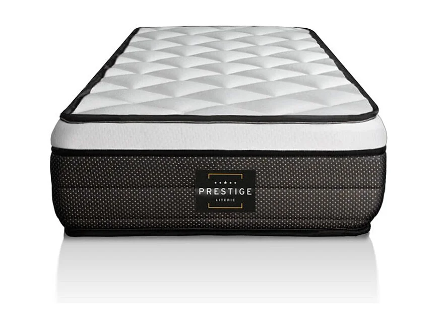 Ensemble Suite 90x200 Ressorts ensachés, mémoire de forme 5 zones sommier noir