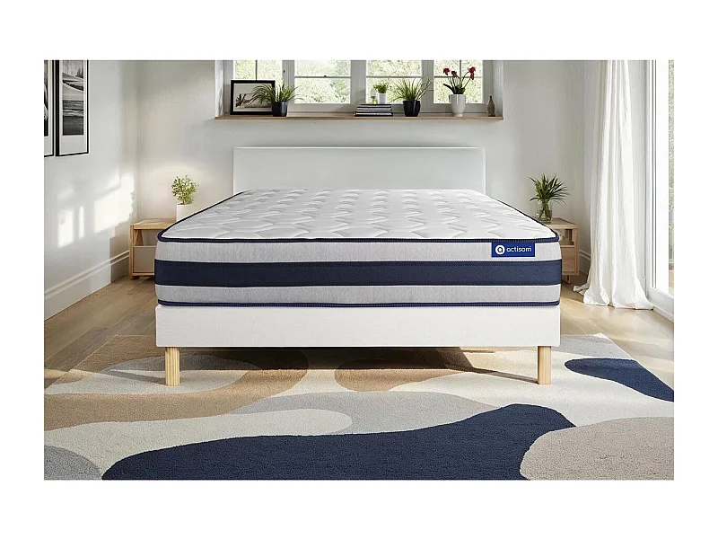 Kit rete e materasso matrimoniale Actiflex ergo 180x200cm - Spessore : 24cm - Molle insacchettate e memory foam - rigido