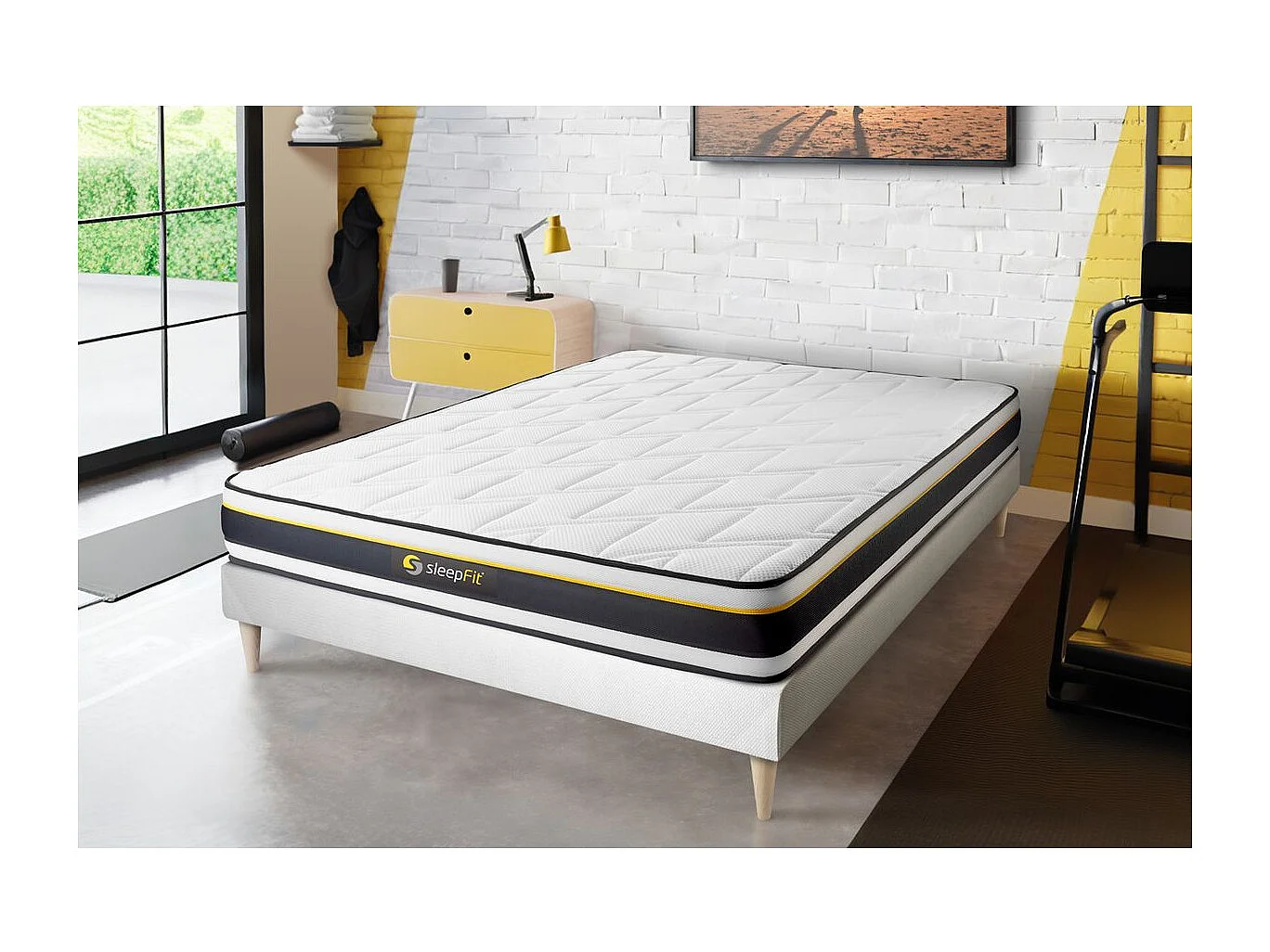 lattenbodem en SOFT matras 140 x 190 cm , matrasdikte : 19 cm , HD schuim met microluchtcellen , zeer stevig, 3 comfortzones