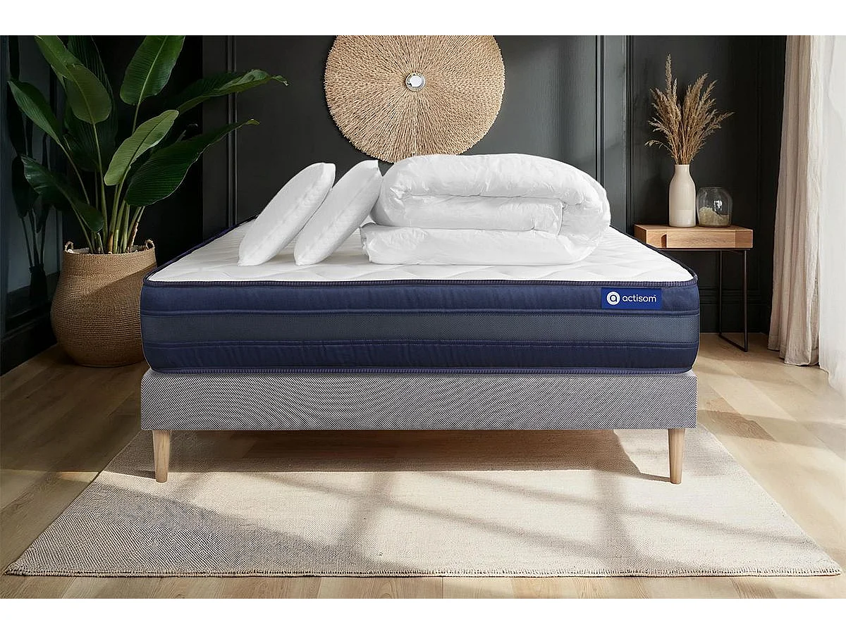 Compleet bedpakket - Matras 180x200 cm + Lattenbodem (kit) + 2 kussens + Dekbed - Actiflex Tech