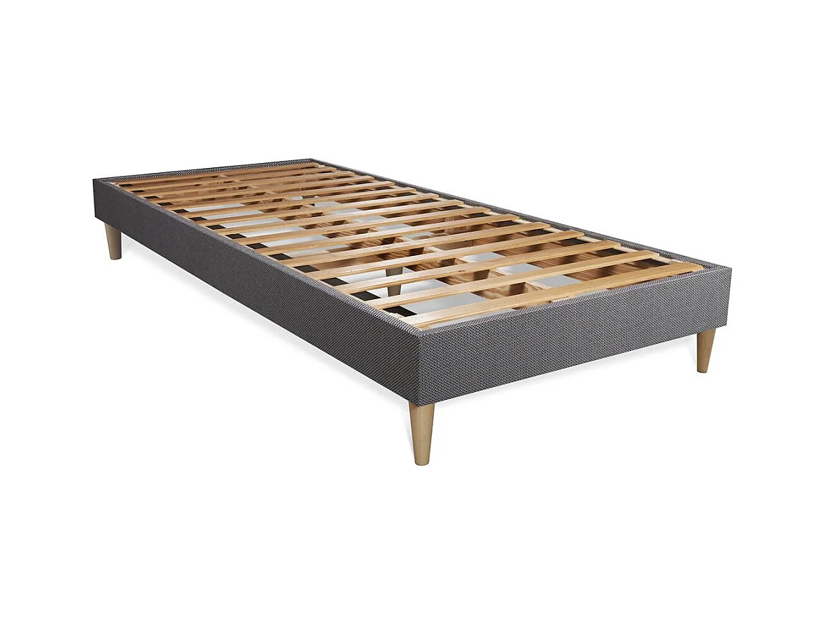 Ensemble matelas ACTIFLEX NIGHT 90x200cm RESSORTS ENSACHES 3zones de confort + sommier KIT gris